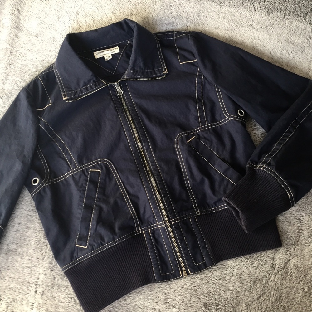 NOT FOR SALE RN DONT BUY! Tommy Hilfiger Jeans Zipper Jacket Size Large
